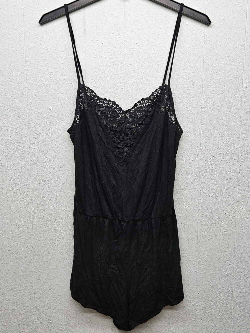 Victoria's Secret Soft Lace Romper Womens M Coquette Going Out Rave Dark Boho